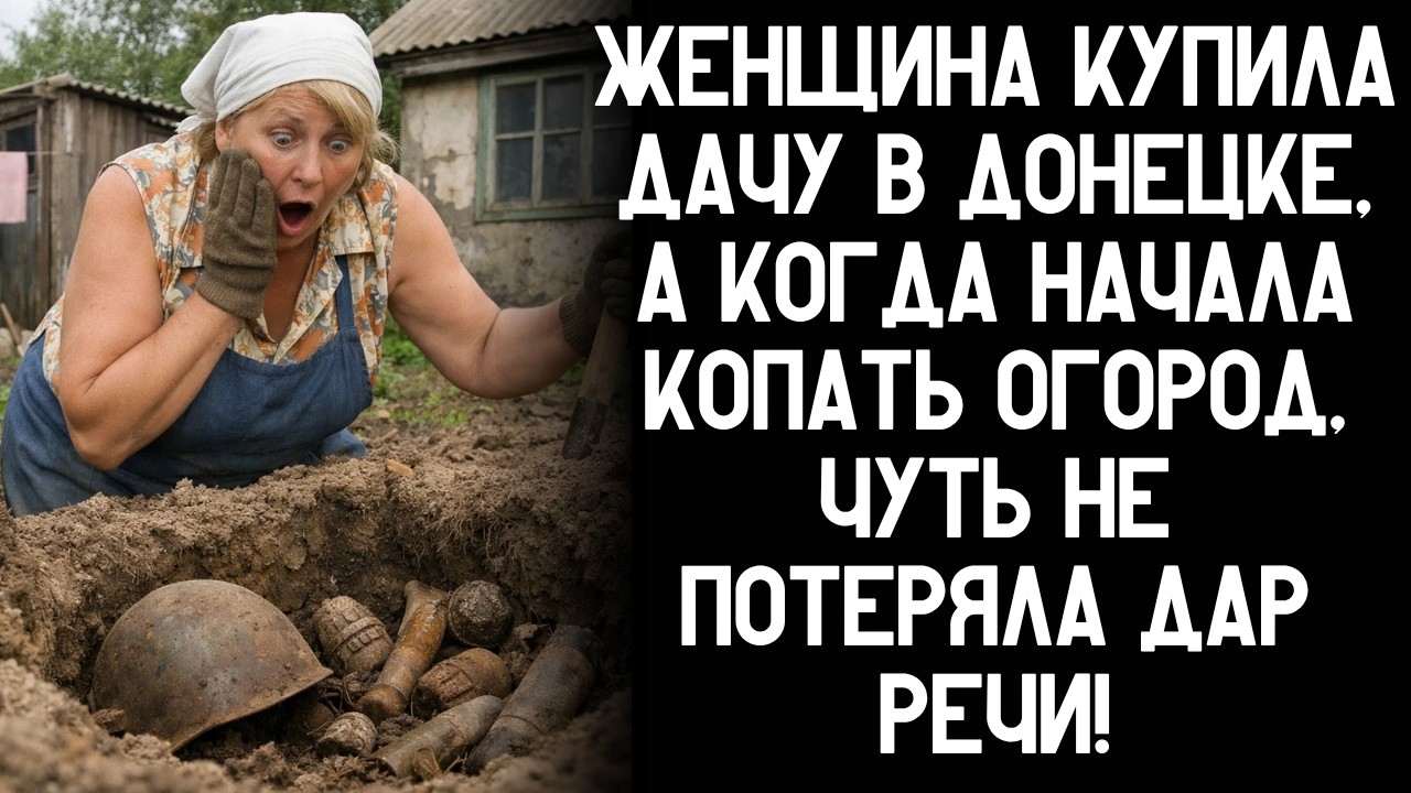 Женщина купила дачу в Донецке, а когда начала копать огород, чуть не потеряла дар речи