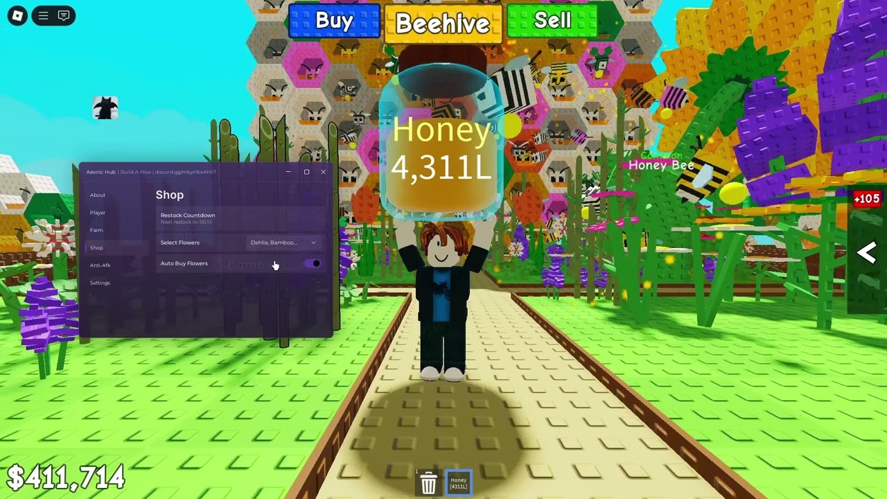 [NEW] Best Build A Beehive Script - Aeonic Hub | Auto Collect Honey, Auto Sell, Auto Buy | FREE