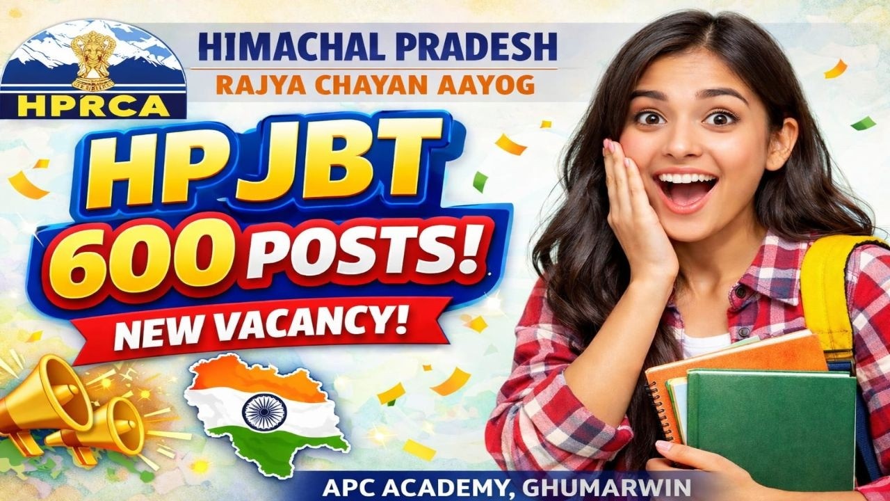 HP JBT Recruitment 2026 | 600 Posts Out 🔥 | Himachal Pradesh Rajya Chayan Aayog Latest Vacancy
