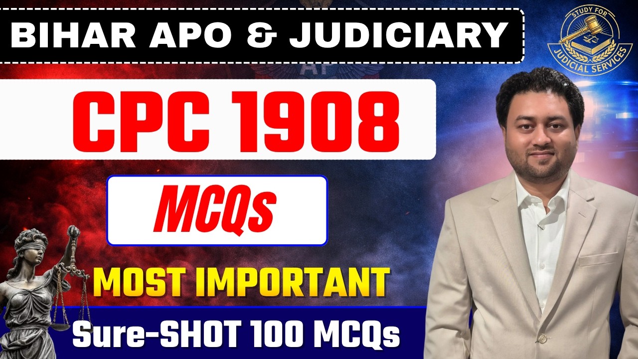 CPC 1908 MCQs for Rajathan APO & Judiciary by Vishal Sir || Bihar APO 2026