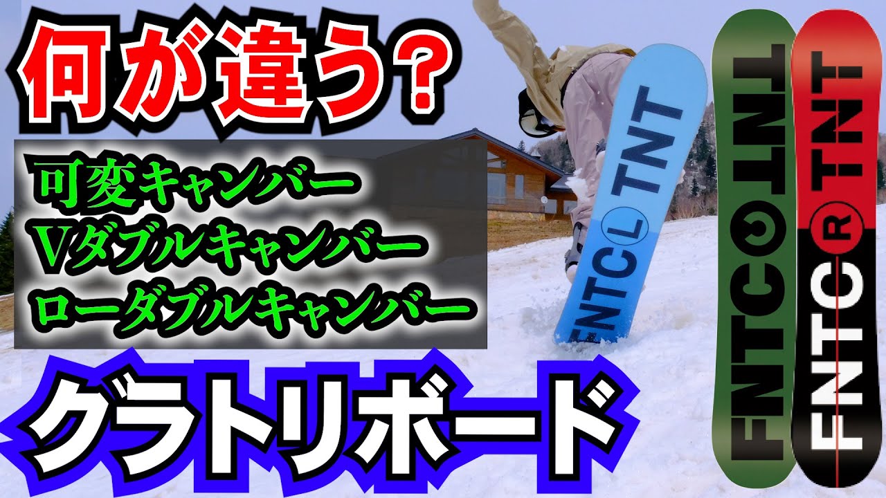 グラトリボードの選び方　キャンバーとダブルキャンバーの違い