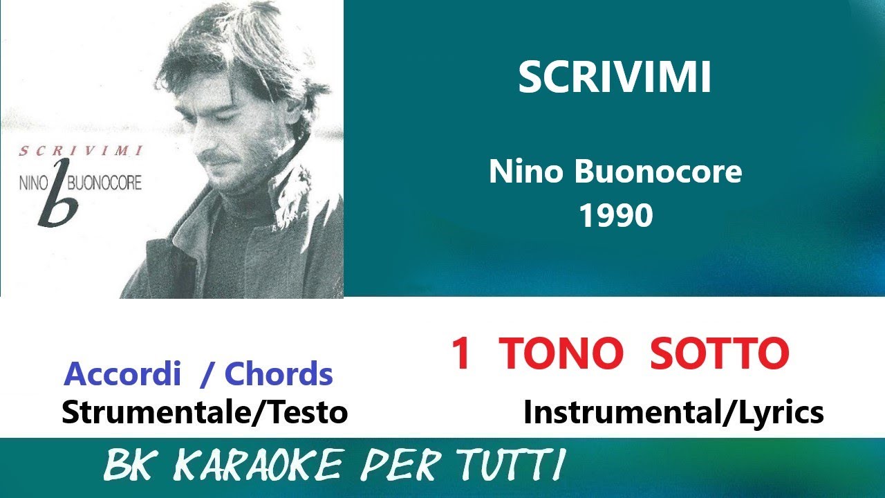 SCRIVIMI Nino Buonocore Karaoke - 1 Tono Sotto - Strumentale/Testo