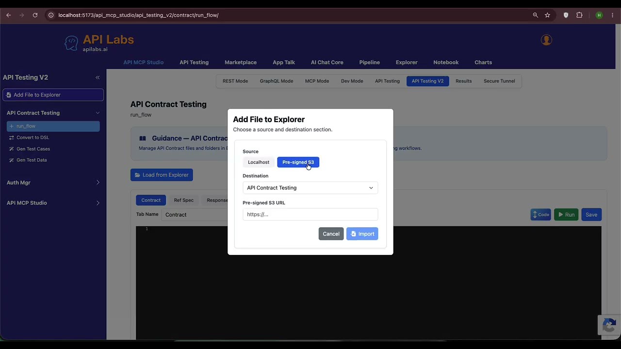 api contract testing UI apilabs ai karate labs