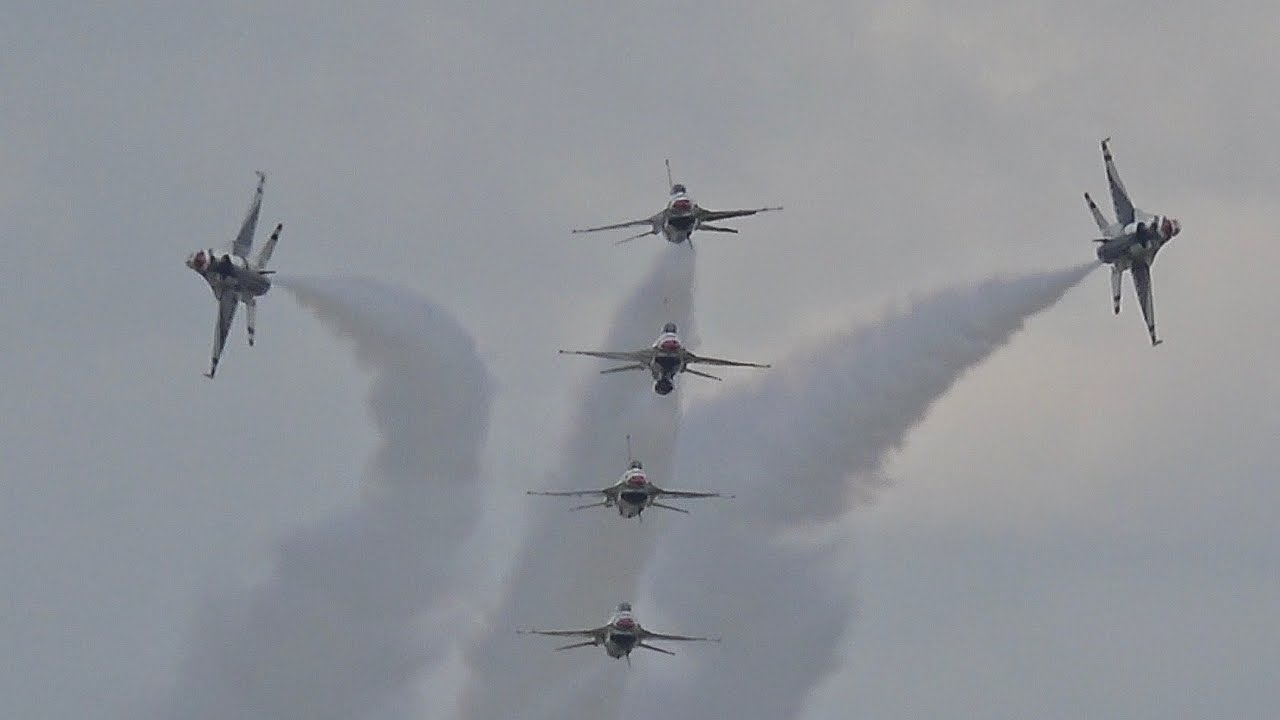 Thunderbirds USAF flying Display RIAT 2017 AirShow + ATC