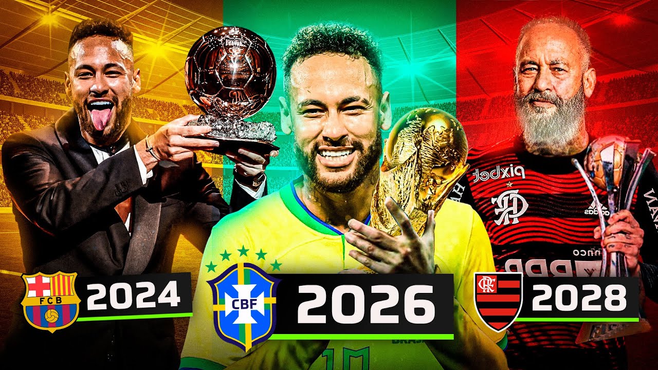 Simulei a carreira do NEYMAR até APOSENTADORIA! Bola de OURO?