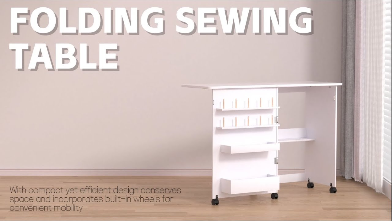 Folding Sewing Table | Multipurpose Sewing Machine Table with Compact Design