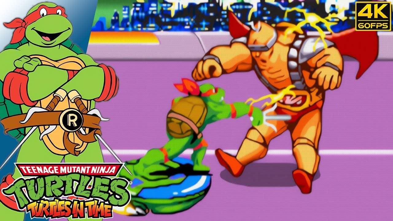 TMNT: Turtles in Time - Raphael (Arcade / 1991) 4K 60FPS
