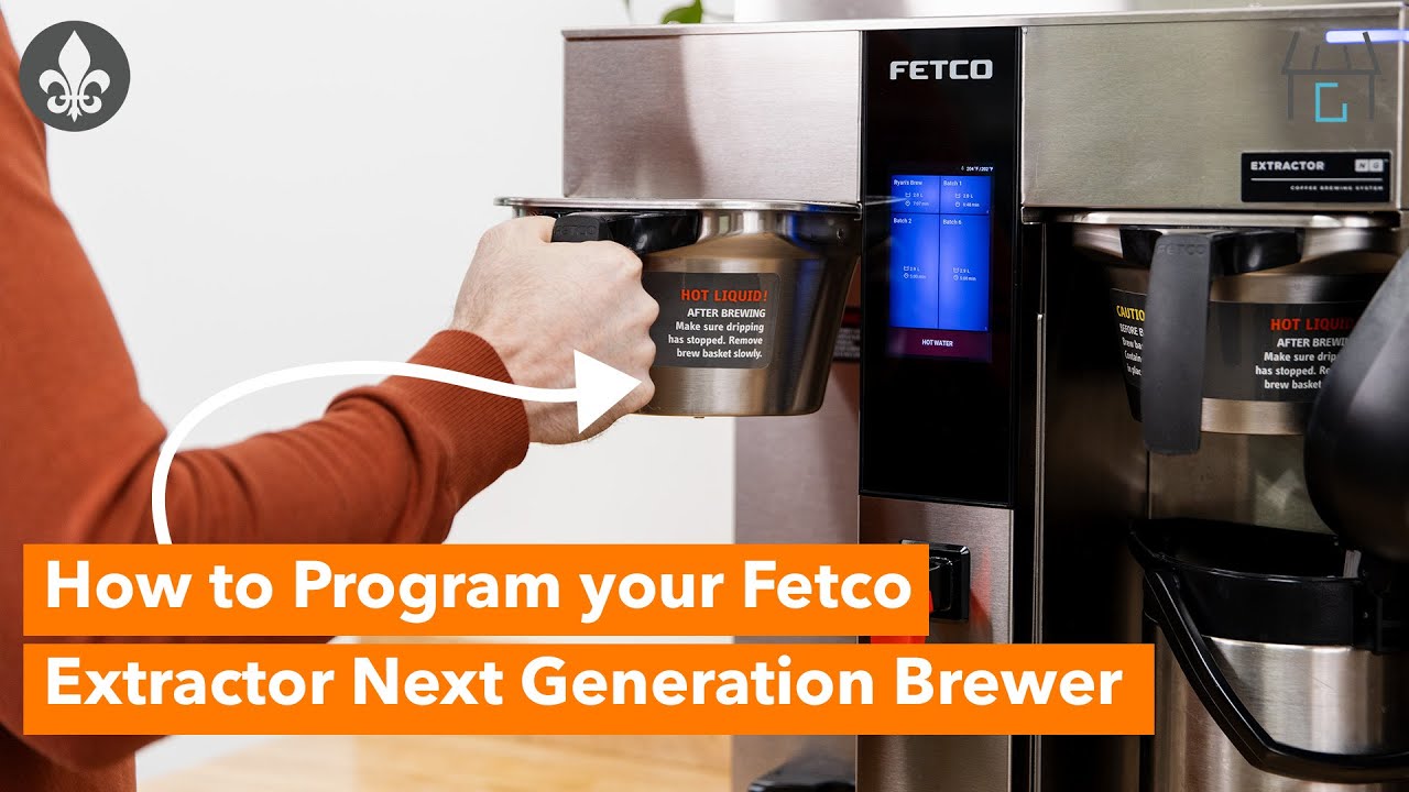 How to Program your Fetco Extractor Next Generation Series Brewer