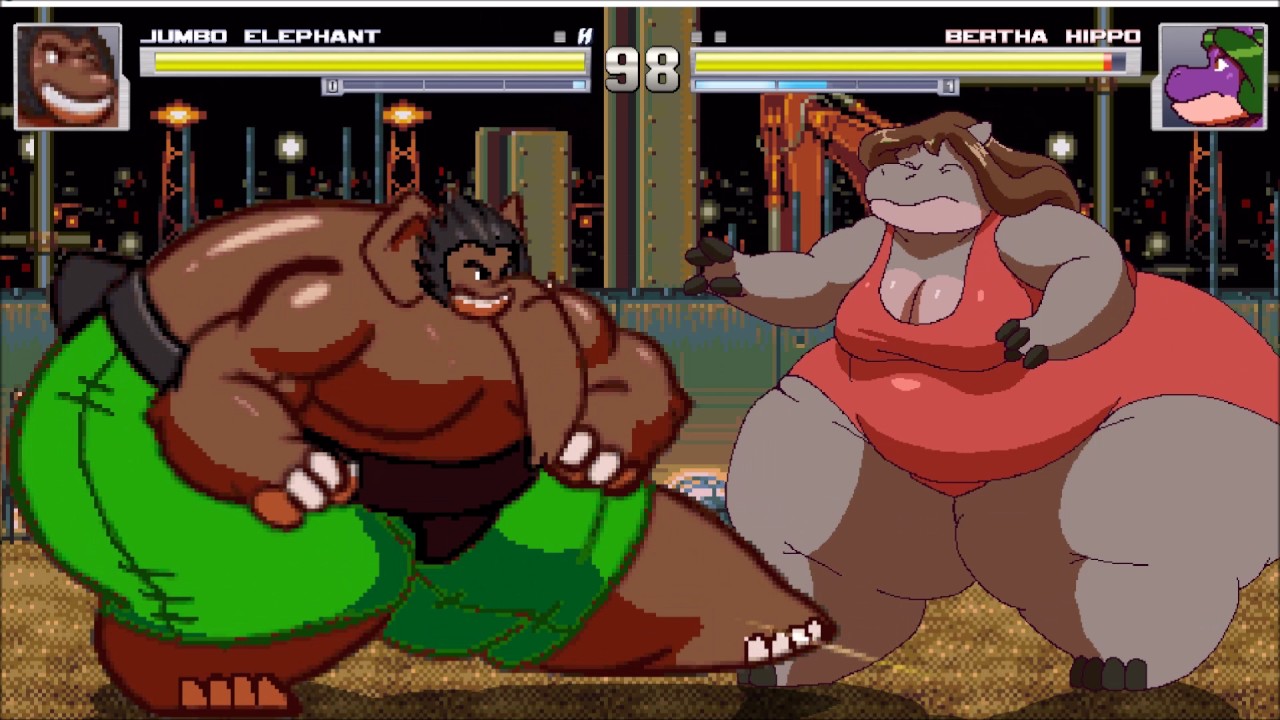 Jumbo Elephant vs Bertha Hippo