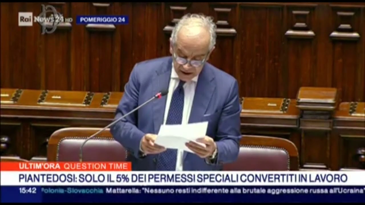 Question Time. Il Ministro Interno Matteo Piantedosi riferisce su protezione speciale migranti