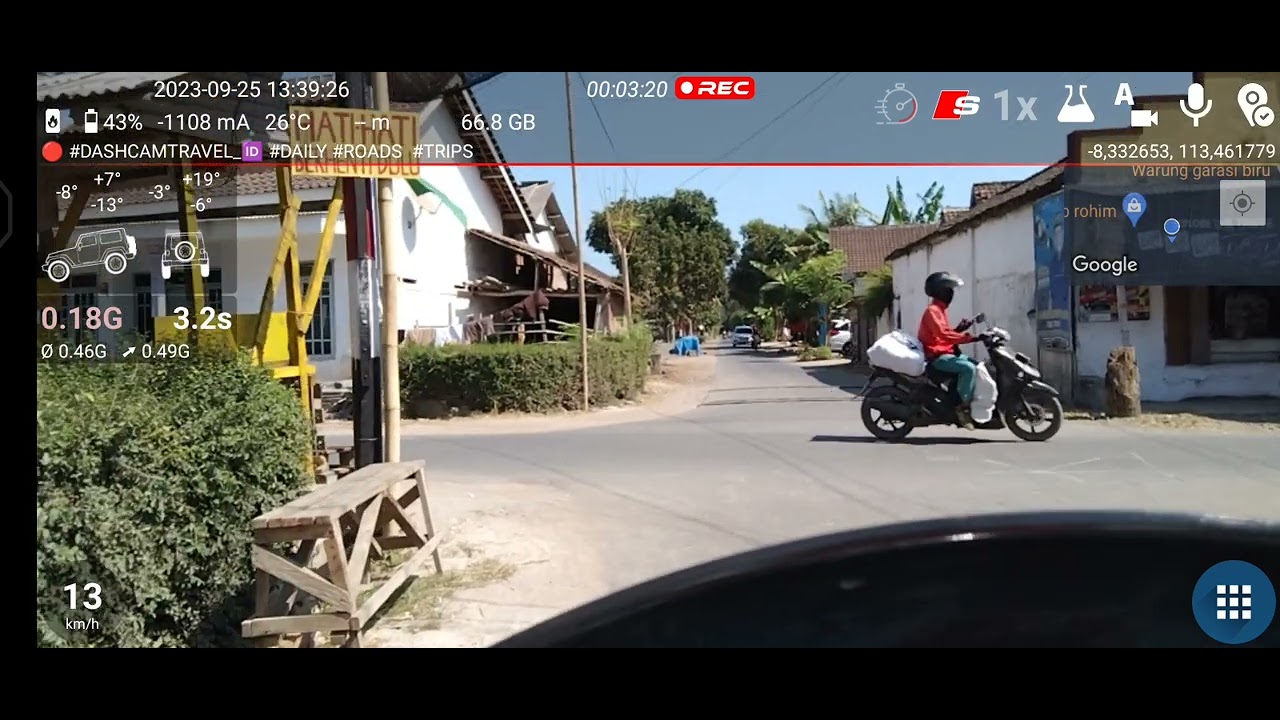 🔴 #DAILY #ROADS #TRIPS #Grenden Karangsono, Grenden 29 km/h #DashCamTravel_ID #2023 #0925 #133901