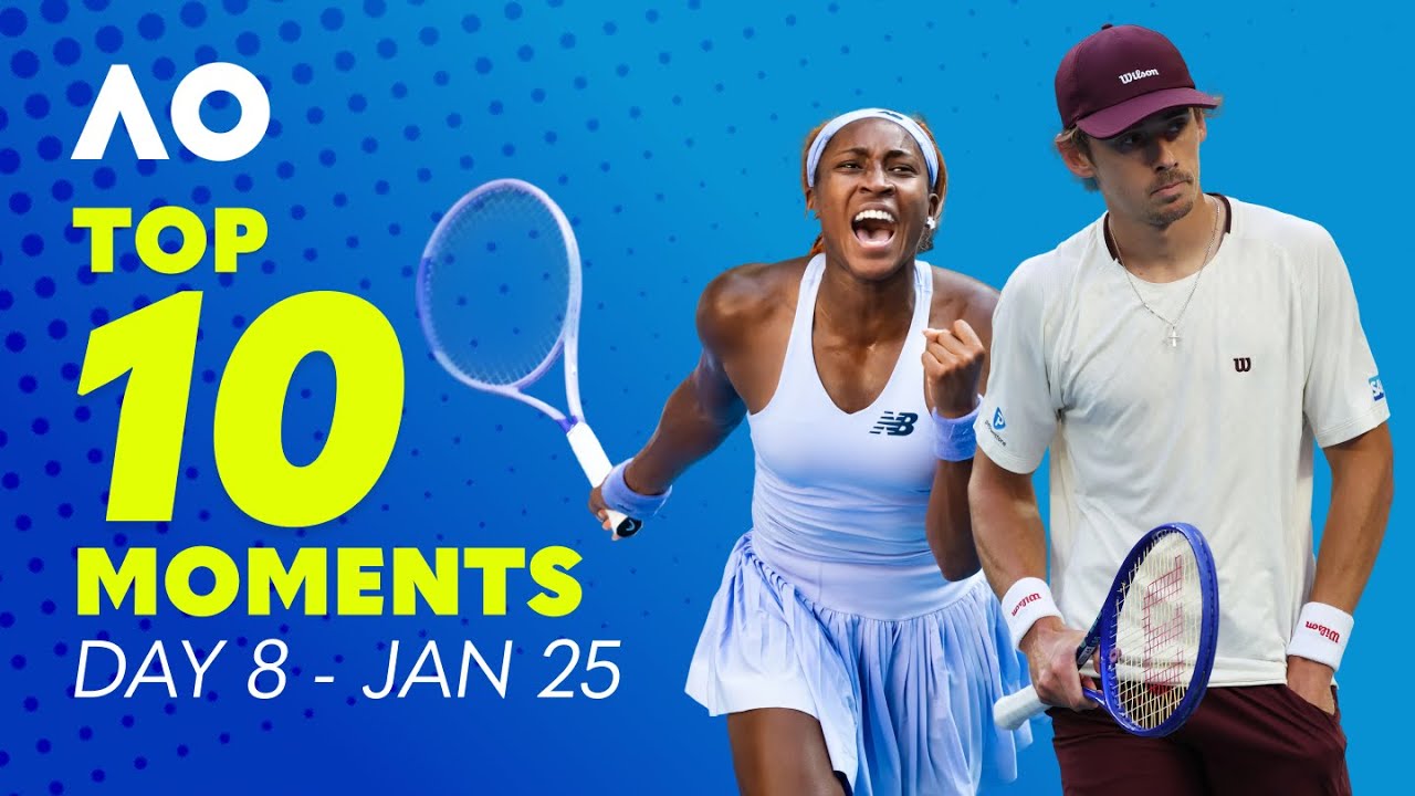Top 10 Moments of Day 8 - Australian Open Highlights | Wide World of Sports