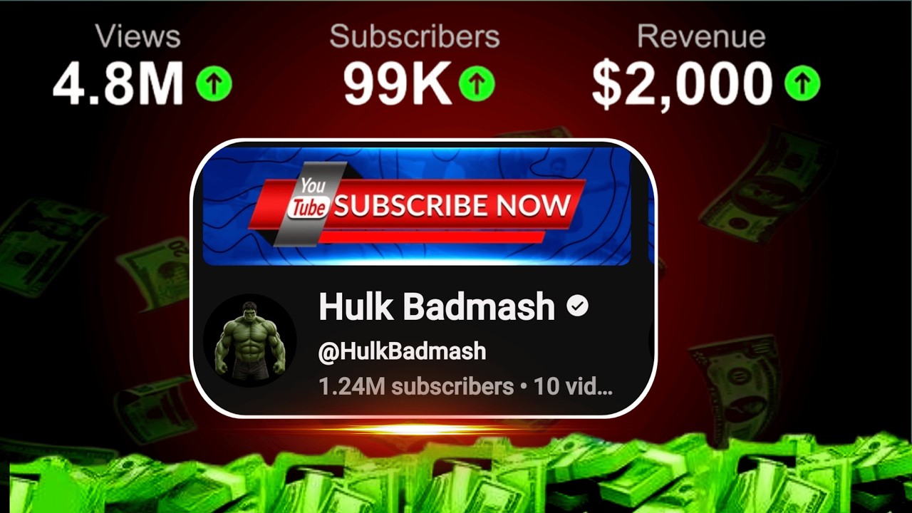 Hulk Badmash Style Ai shorts Kaise Banaye/ Free Automation Full Course(2026)