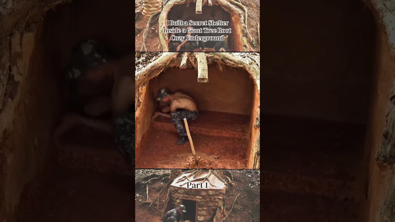 Part 1: Cozy Secret Shelter Inside a Giant Tree Root