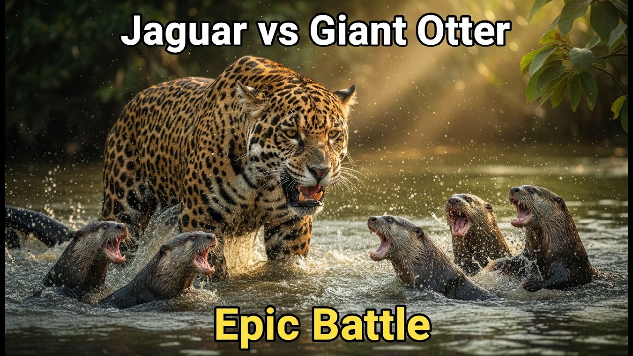 Jaguar vs Giant Otter: The Epic Battle in the Pantanal