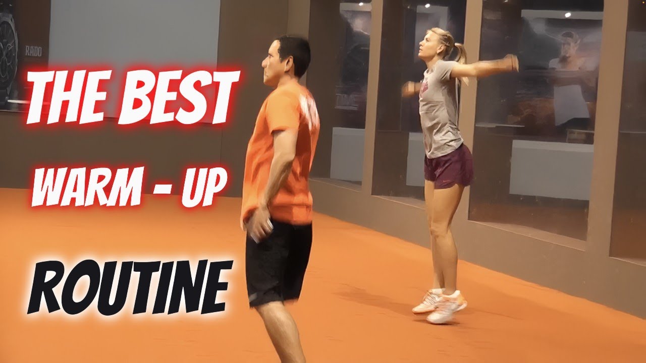 Maria Sharapova : Full Body Tennis Warm Up[ On Court Top Drills]