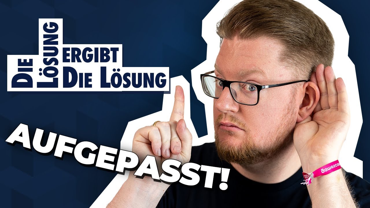 NICHT VERPASSEN, es kommt NOCH MEHR! | Die Lösung ergibt die Lösung