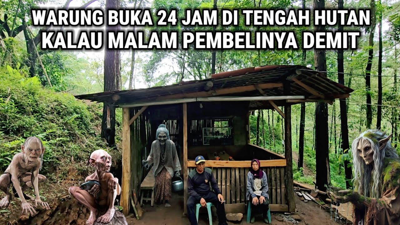 Ngeri !! Keluarga Pemberani Nekat Buka Warung 24 Jam Ditengah Hutan Setiap Malam Diganggu Demit