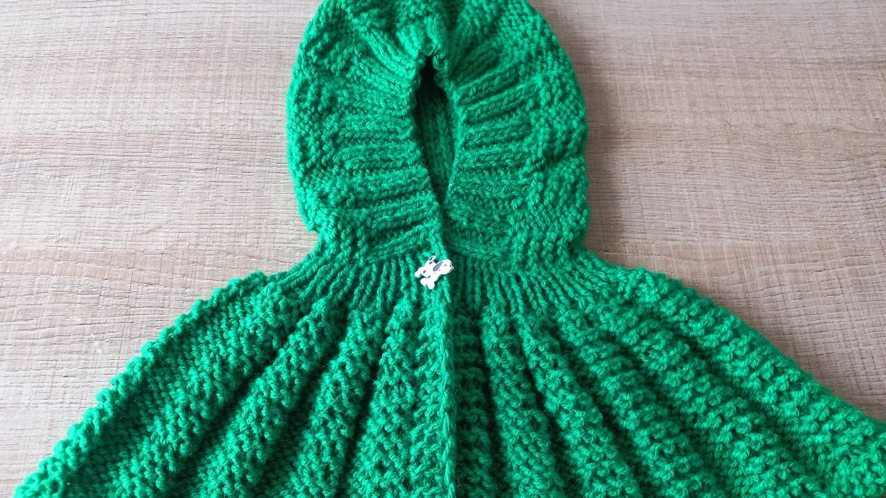 CAPUZ COM PALA...Infantil...tricô...fácil 🧶🪡🪡