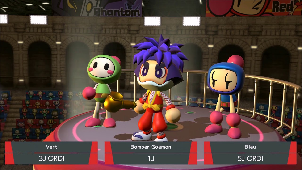 Super Bomberman R 2.0 : Mode Grand prix - gameplay Bomber Goemon