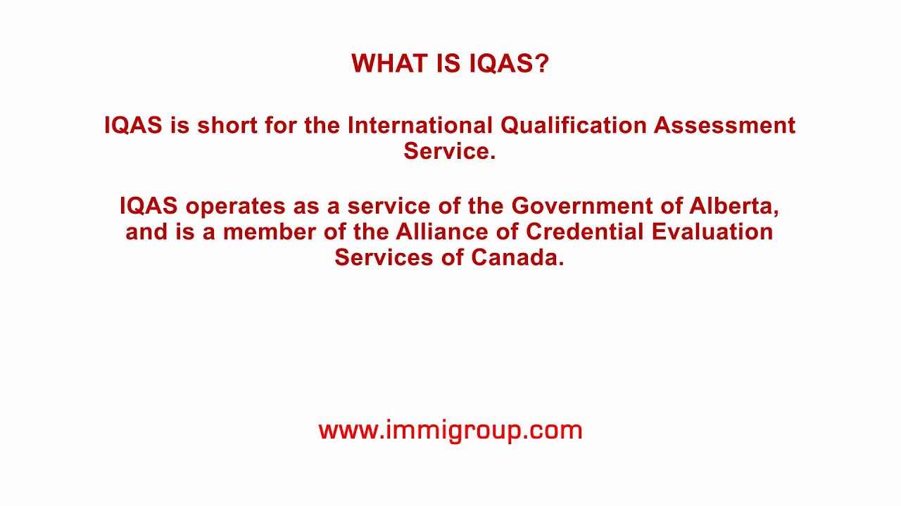What is IQAS?
