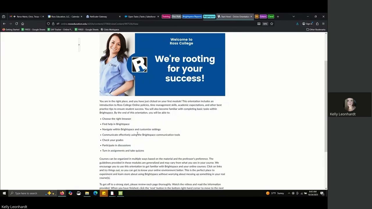 Getting Started  - Online Orientation