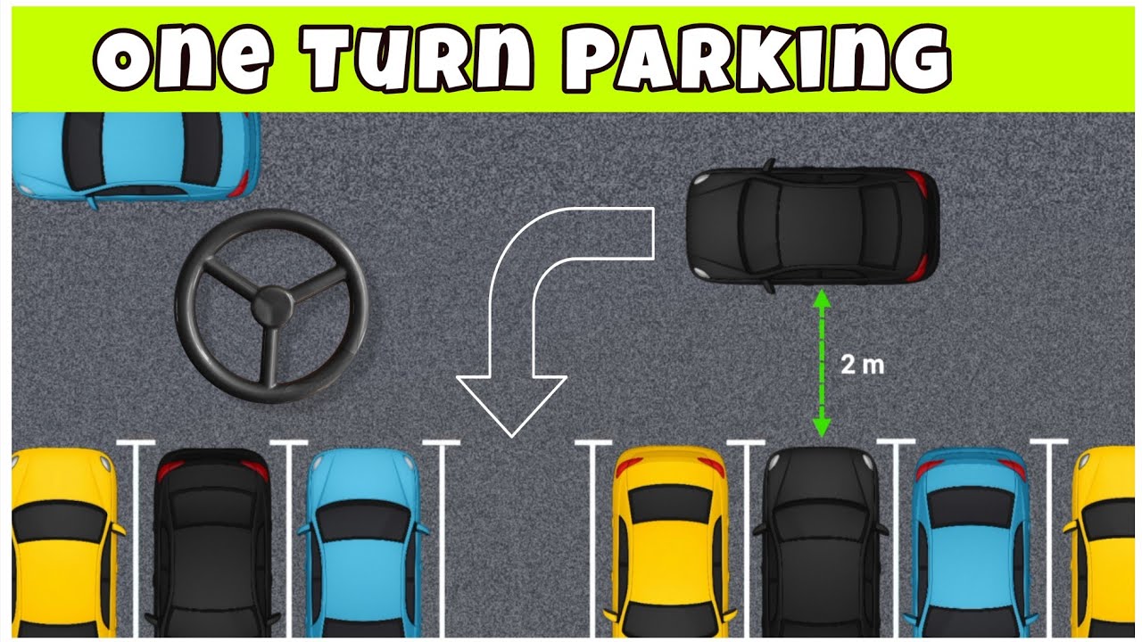 One Turn Car PARKING TUTORIAL | Learn Perfect Parking Step by Step