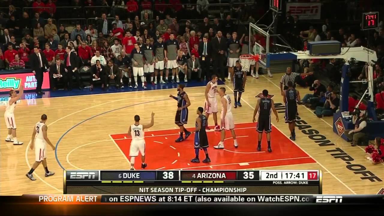 #4 Arizona vs #6 Duke 11-29-13 (Full Game)