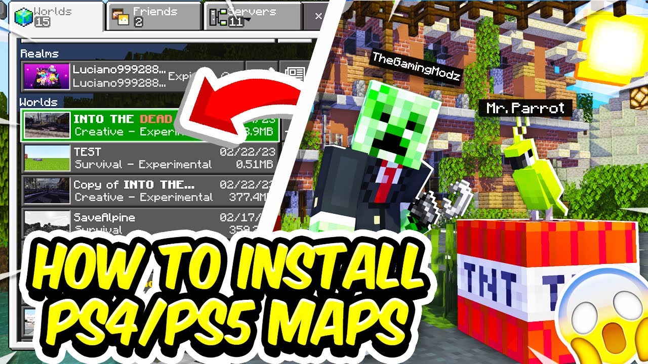 MINECRAFT [PS4/PS5] КАК СКАЧАТЬ КАРТЫ [BEDROCK] *БЕЗ REALMS*