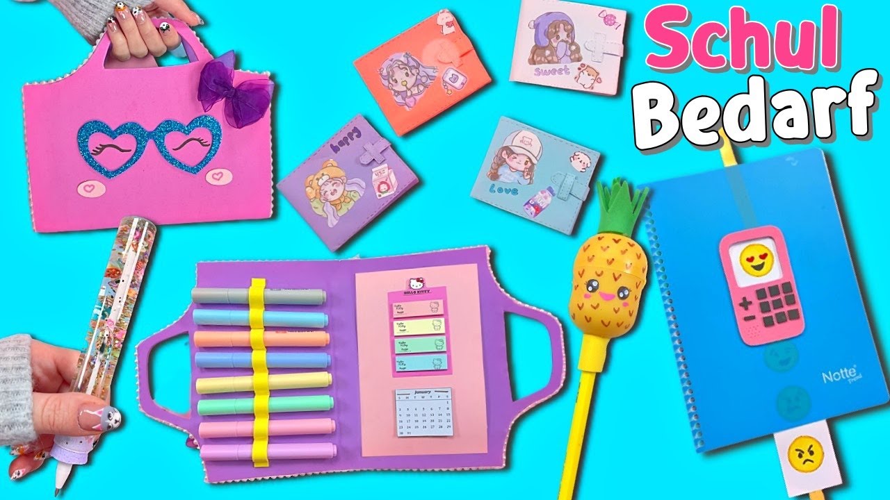 DIY IDEEN F&Uuml;R SCHULMATERIAL &ndash; ZUR&Uuml;CK ZUR SCHULE HACKS UND BASTELN