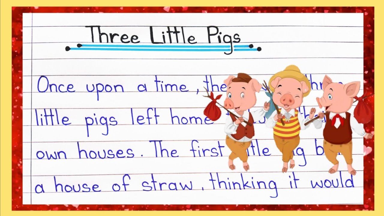 Moral Story: Three Little Pigs || English story writing in English || Moral Story || Education Den