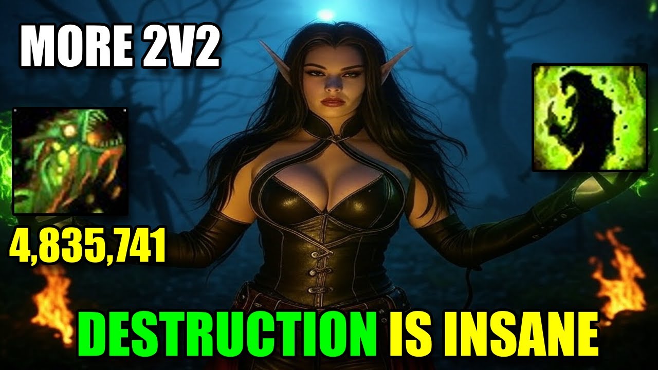 4 MILLION CHAOS BOLTS? DESTRUCTION WARLOCK SEEMS INSANE IN 2V2 ARENAS | The War Within PvP