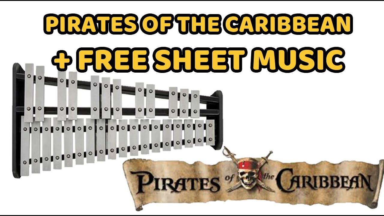 Pirates of the Caribbean Glockenspiel Xylophone notes transcription sheet music score lesson pdf