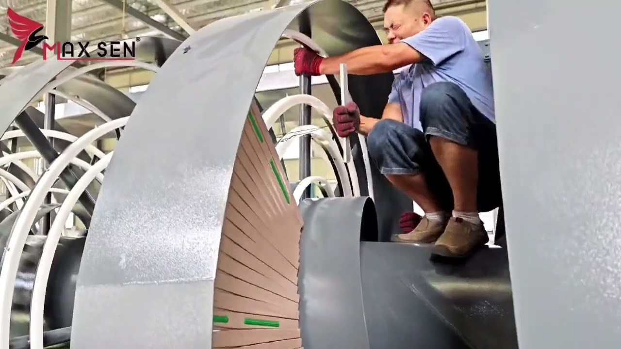 Maxsen conveyor spiral conveyor belting assembly | motorized spiral conveyor | vertical delivery