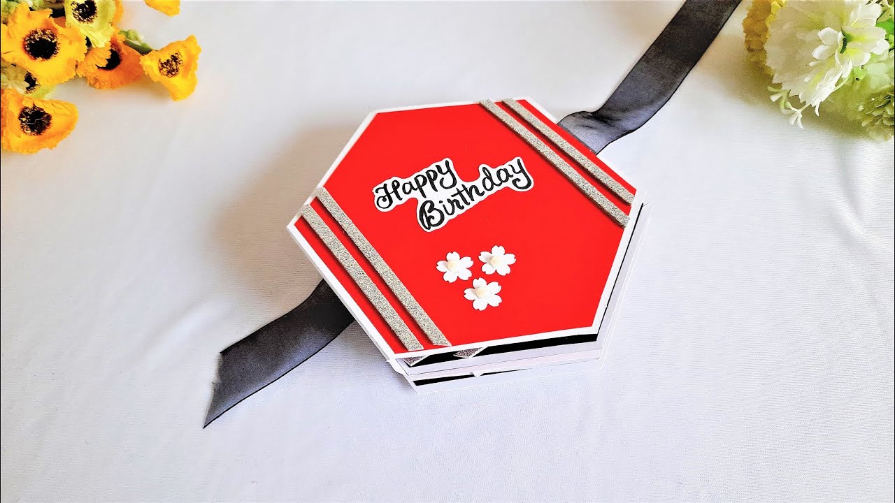 Beautiful Handmade Birthday Card for Some One Special | Handmade Hexagonal Birthday Card | Tutorial