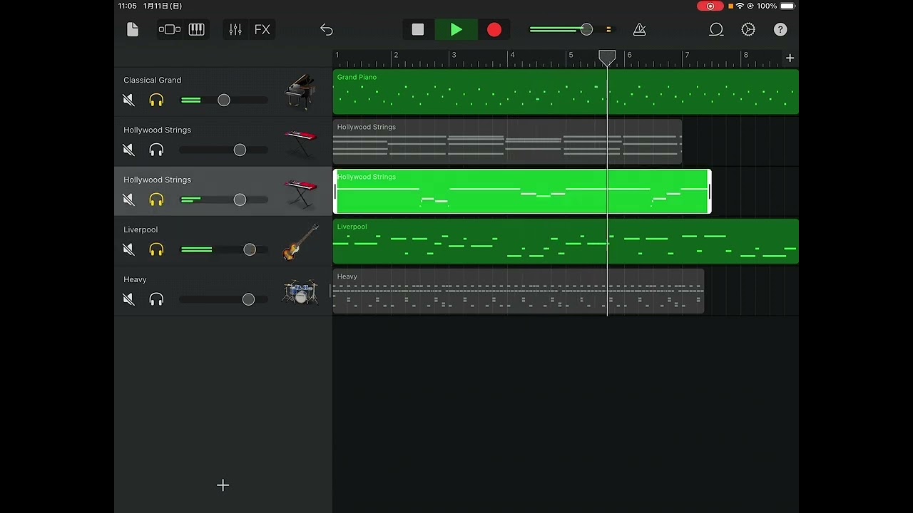 GarageBandで作った短い曲