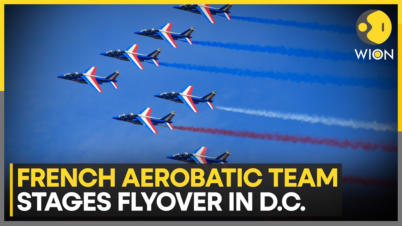 French Aerobatic Team Stuns Washington DC  With Spectacular Flyover | WION News