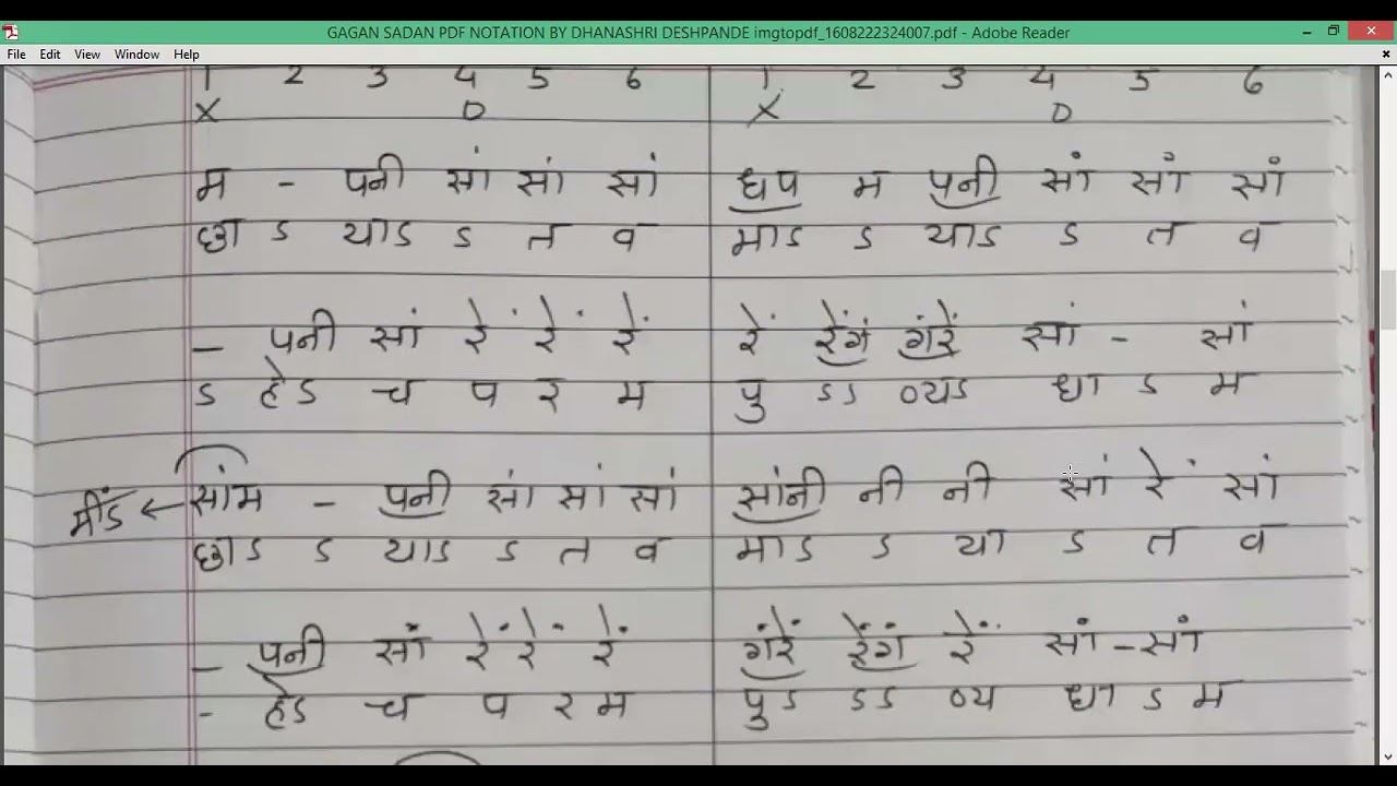HOW TO SING -  Marathi Song  - Gagan Sadan Tejomay with Notation-Swar  Dhanashri Deshpande