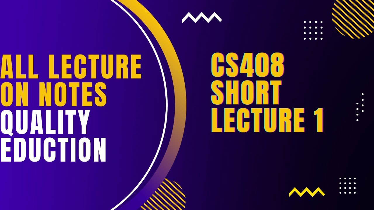 Cs408 Short Lecture ||HCI (Human Computer Interaction) Lecture No 1 with notes||HCI in Urdu