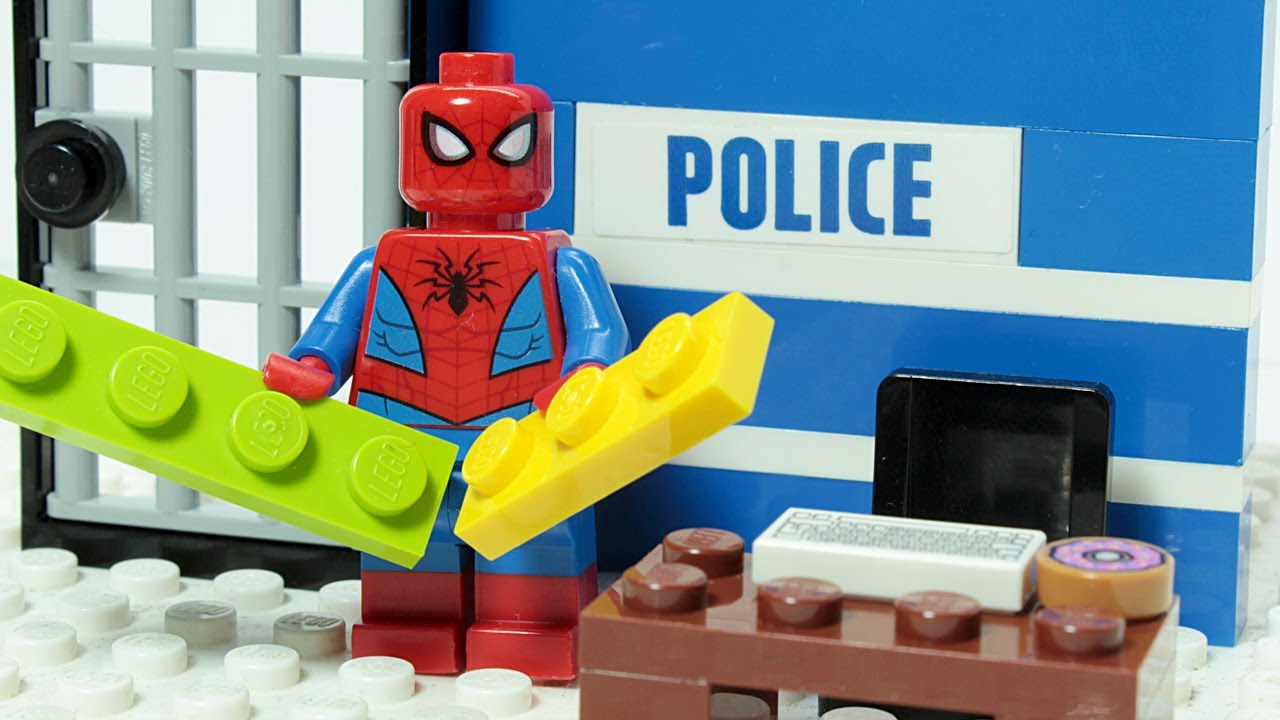 Lego Spiderman Police Brick Building Superhero Animation
