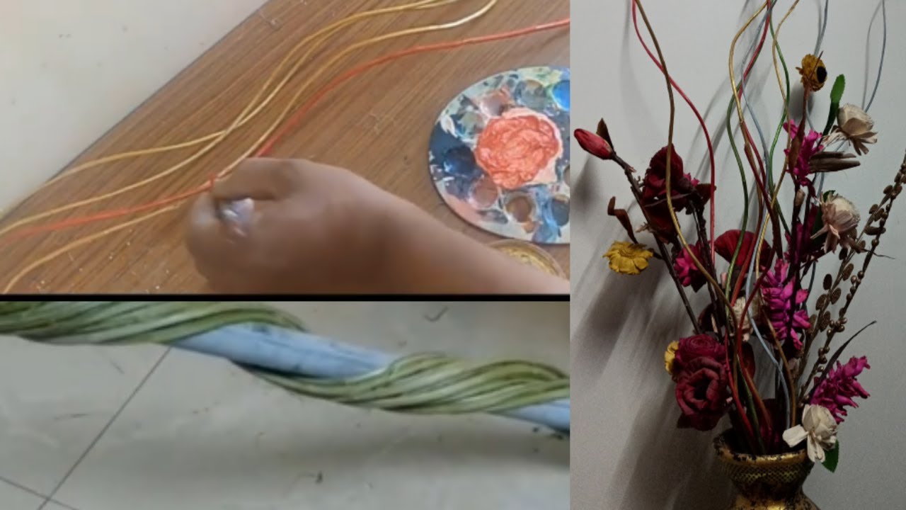 how to make decorative dry stick at home/flover vase decoration with stick
