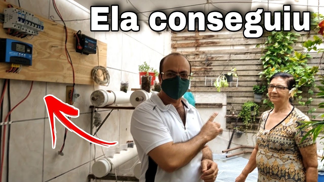 Maria aos 75 ANOS montou sua Energia solar OFF GRID, fui lá e fiz só um UPGRADE