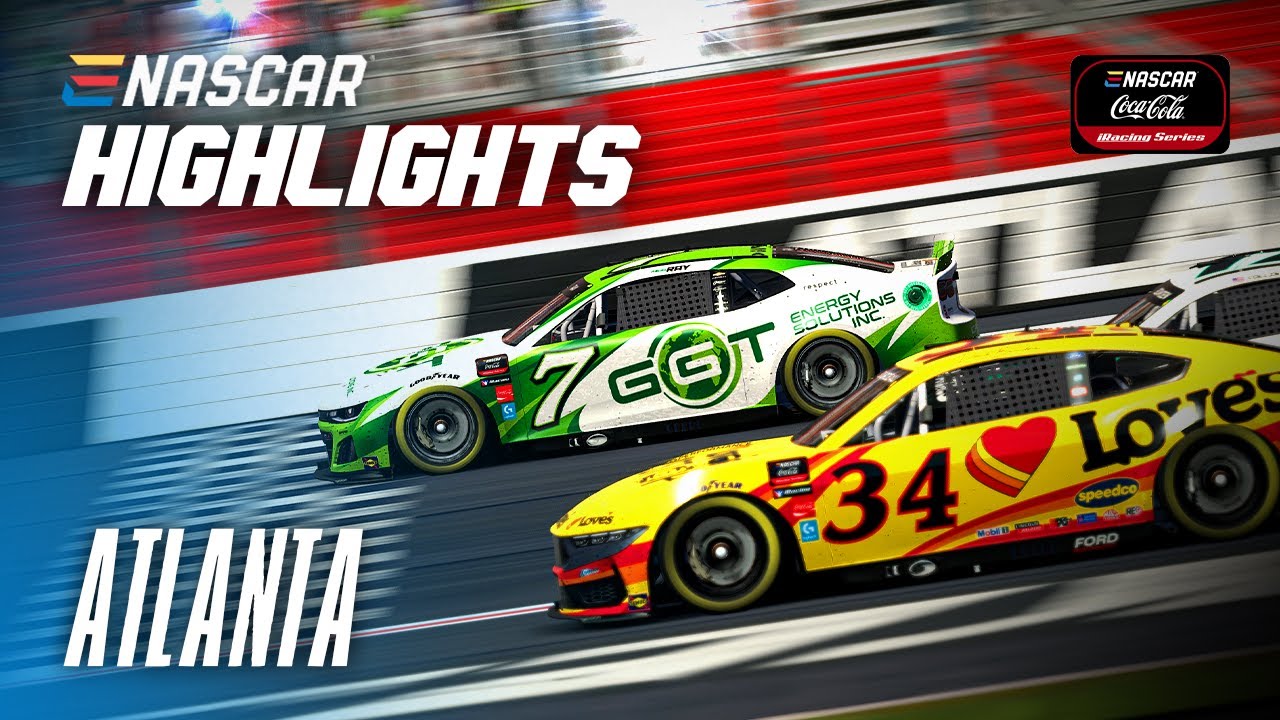 iRacing at Atlanta Race Highlights! eNASCAR Coca-Cola iRacing Series