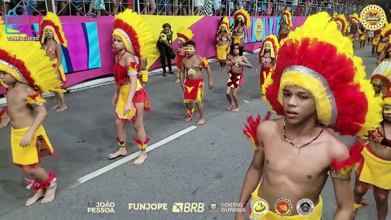 🎭 Carnaval de João Pessoa 2025  Desfile Oficial Tribo Indígena Papo Amarelo 🌿  Av  Duarte da Silva