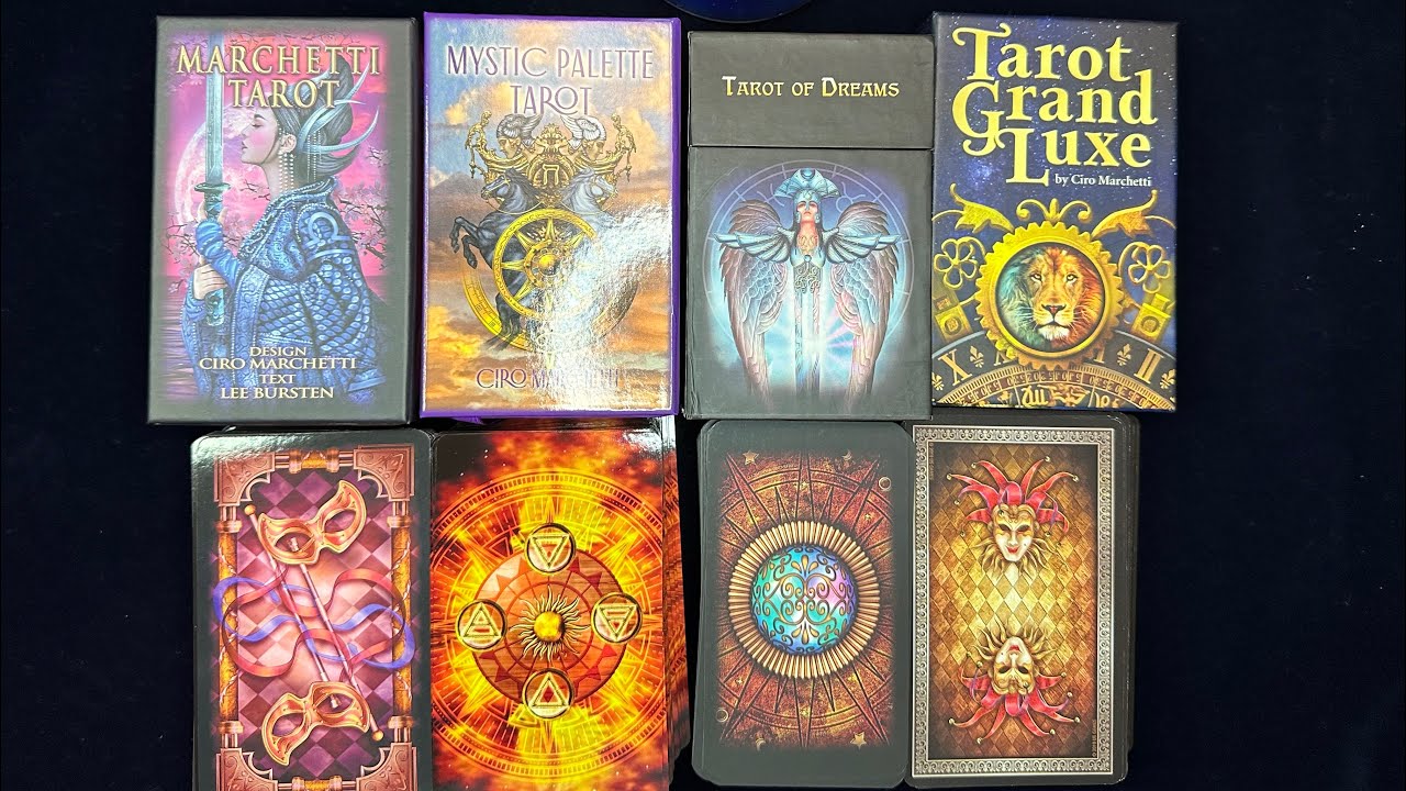 Моя коллекция колод Таро Часть 1 🃏Чиро Маркетти. Сравнение, обзор + бонус расклад - совет #таро