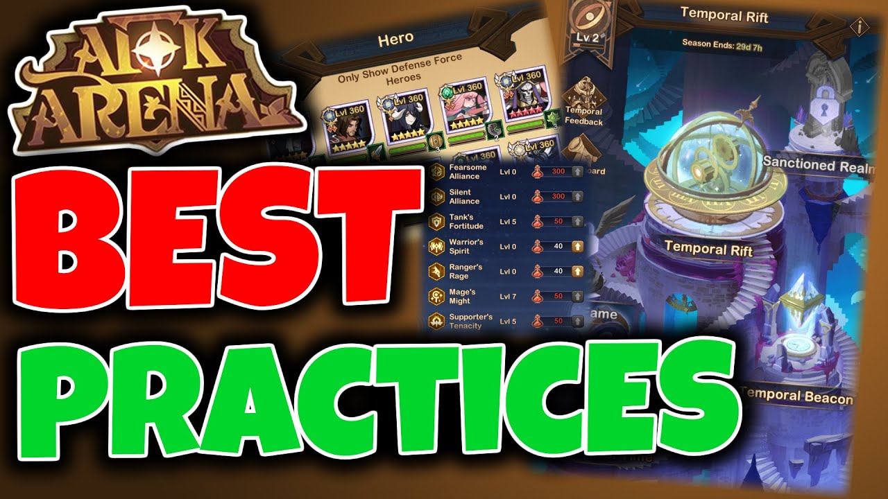 TEMPORAL RIFT Best Practices. How to get a good start // AFK ARENA Guide