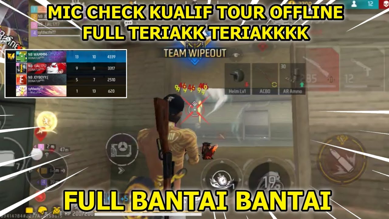 MIC CHECK TOUR OFFLINE LUMAJANG!! BANTAI BANTAI DI KUALIF!! FULL TERIAK - FREE FIRE