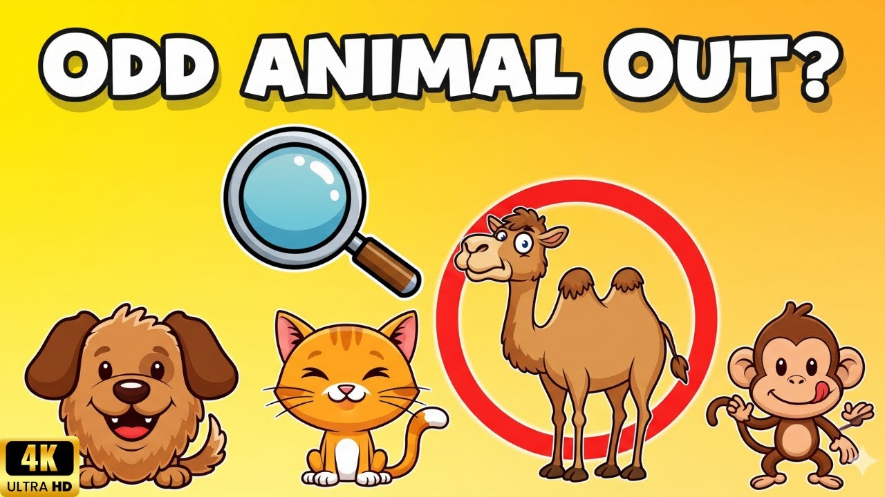 Find the Odd Animal Out 🐾 40 Fun Animal Puzzles & Brain Teasers | Spot, Guess & Remember!