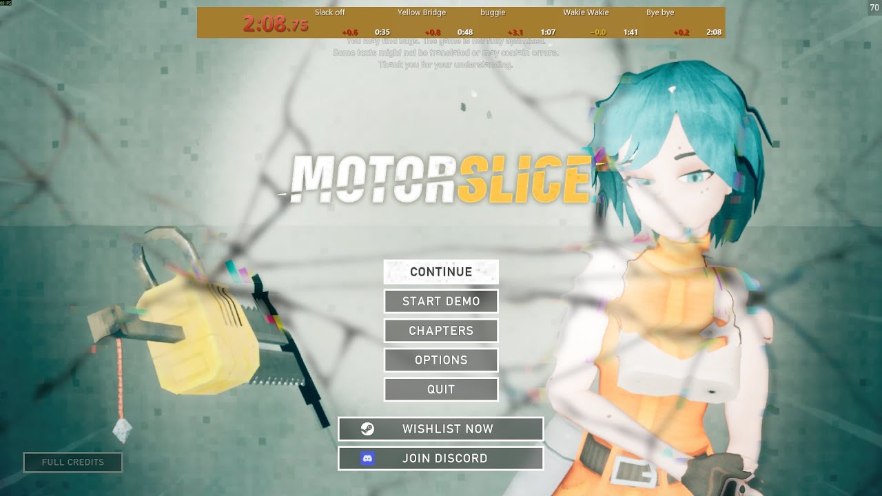 MotorSlice demo : speedrun any% - 2m08s750ms