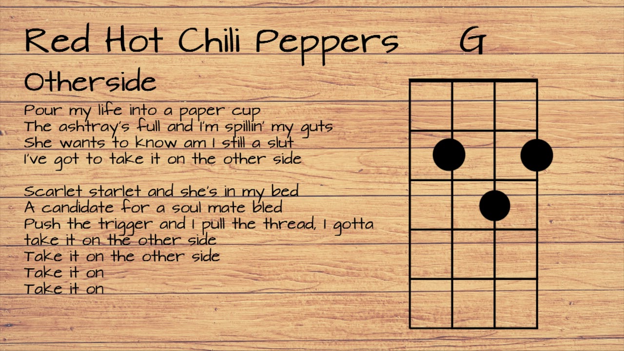 Red Hot Chili Peppers - Otherside UKULELE TUTORIAL W/ LYRICS